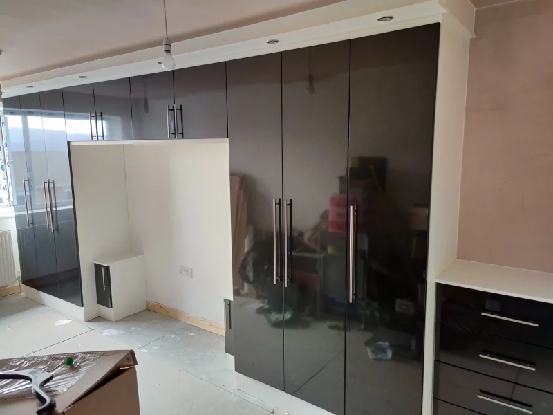 Bespoke fitted wardrobe Black White - Sale