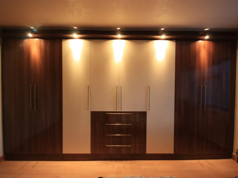 Bespoke fitted wardrobe Opera Walnut Cream - Cadishead