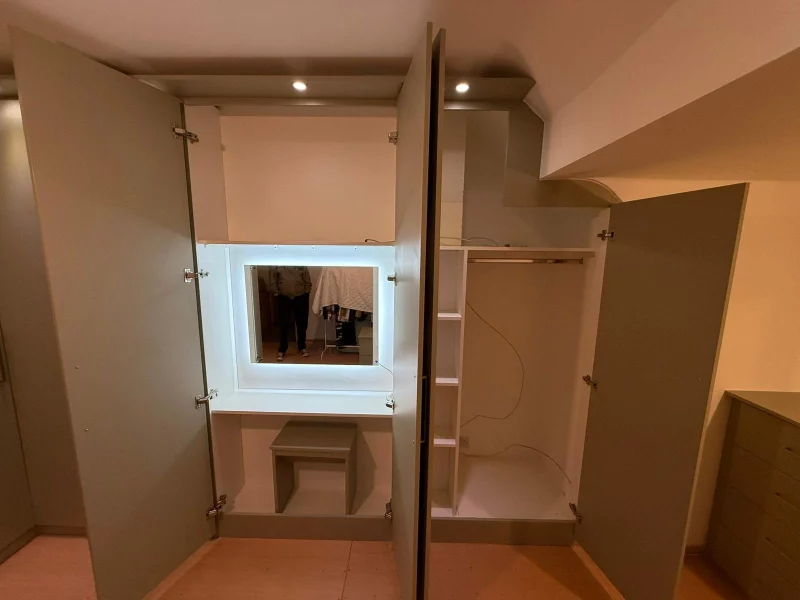 Bespoke fitted wardrobe Sage Green - Timperley